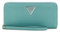 GUESS Damen Laurel Large Zip Around Wallet Große Geldbörse mit Reißverschluss, Clutch, Blaugrün/EIN Hauch von Paradies (Trace of Paradise)