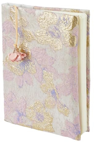 SUPERFINDINGS A5 Couverture de Livre en Tissu Sans Pages Intérieures Protège-Livre Couverture de Livre en Tissu avec Motif Fleuri pour Cahier de Notes Livre de Poche Protecteur