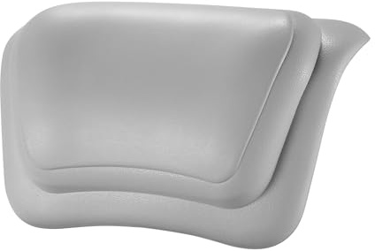 Koelaa Oreiller de Bain Ergonomique, Imperméable, avec Ventouses Antidérapantes, Coussin Baignoire, Oreiller de Bain Amovible - Gris