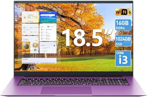 SGIN Laptop 17.3 Zoll 4GB RAM 128GB SSD ROM Notebook, Core I3, FHD IPS, 2 x USB 3.2, Bluetooth 4.2 Dual Band WiFi, Expandable Memory 512GB TF 8000mAh