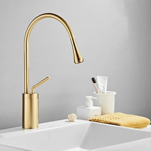 YCVAWEOD Rubinetto da Cucina Tira Fuori Corse spruzzatore Mazzo Montato a margine Miscelatore Nero Tocco di Rotazione a 360 Gradi ruscelli Caldi LWX