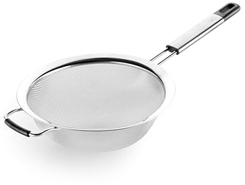 BRA | Colador 22 cm, con mango Reforzado, Acero Inoxidable 18/10, Sistema apilable, Fácil Almacenaje, Agujero en el Mango