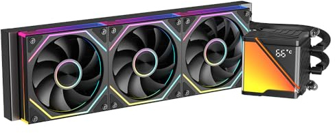 Jungle Leopard Stellar Realm-RS vattenkylning CPU 360 mm temperaturdisplay 80 x 80 mm Jelly kallhuvud design för LGA115X/1200/1700/1366/2011/2066 för AM3/AM3+/AM4/AM5