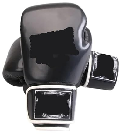 Guantone da boxe Guantoni Da Boxe Uomo E Donna, Guanti Combattimento Con Sacco Di Sabbia, Sanda Professionali In PU(Black,6oz)