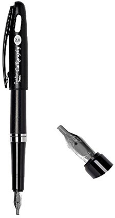 Pentel - Pluma estilográfica perfecta para caligrafía, lettering y creación de tipografías. Plumín de 1,4mm