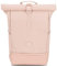 JOHNNY URBAN Sac à Dos Roll Top Femmes & Hommes Noir Rose - Allen Large - Backpack pour l'École, l'Université - Compartiment pour Ordinateur Portable 16 Pouces - Hydrofuge
