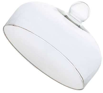 Cloche en Verre Gâteau à Gateau de Gateau de Verre Couvercle Couvercle Rond Clair Cloche Dome 21X21CM e Lot
