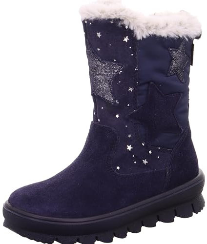 Superfit Mädchen Flavia Warm Gefütterte Gore-tex Schneestiefel, Blau 8000, 29 EU