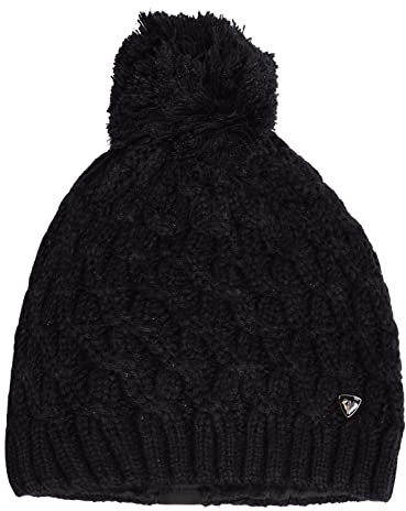 Rossignol Damen Mütze Strickmütze Bommelmütze Lony, Farbe:Schwarz, Artikel:-200 Black