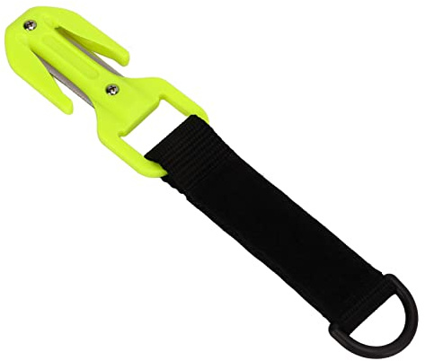 FOLOSAFENAR Cortador de Línea de Seguridad de Buceo corta cabos buceo Cortador de Correa de Buceo Resistente Al Calor 420J2 de Acero Inoxidable para Buceo Cuchillos y tijeras