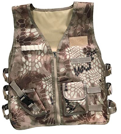Gilet da esterno per bambini costume da esterno Gilet regolabile Gilet cargo per bambini per giochi Favori Pesca Bambino, Deserto 40cm