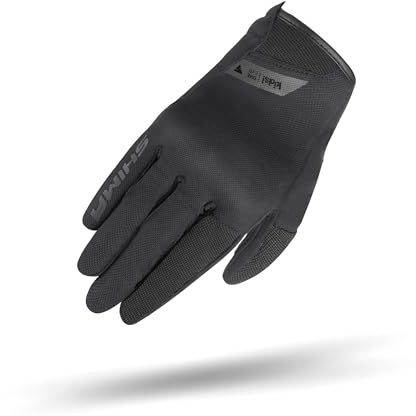 SHIMA ONE EVO Motorrad Handschuhe Kinder Kurze Sommer Motorradhandschuhe Schutz Schutzkleidung Stadt Motorcycle Belüftet Verstärkt Leicht Motorbike Sommerhandschuh (Kindern, Schwarz, M)
