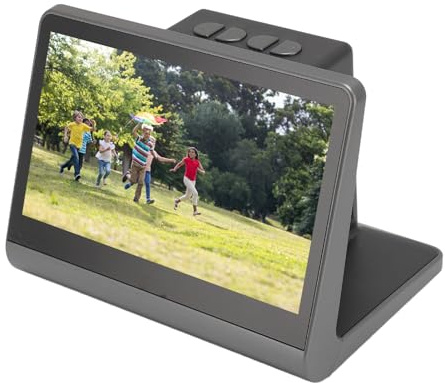 Escáner de Película Digital, Escáner de Películas y Diapositivas con Pantalla LCD de 7 Pulgadas, Convierte Diapositivas Negativas KPK 110/135/126 en Archivos JPEG de 48 MP,