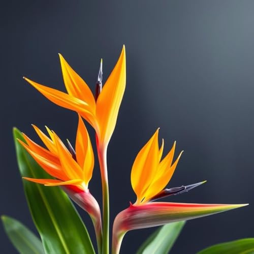 KaBloom Flowers - 5 Birds of Paradise - Gift for Birthday, Sympathy, Anniversary, Get Well, Thank You, Valentine, Mother’s Day Fresh Flowers