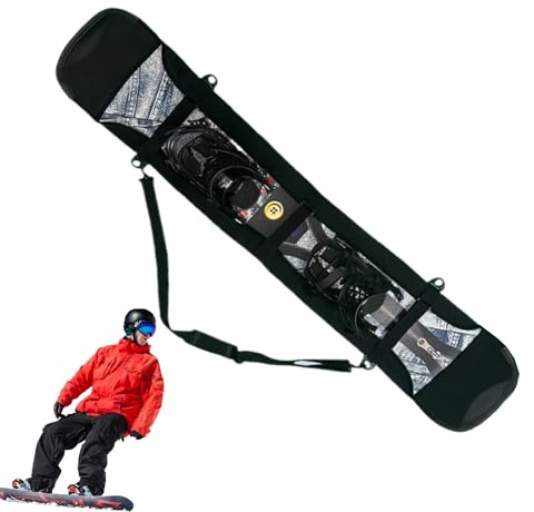 dzqad Custodia protettiva per snowboard,borsa da trasporto morbida per snowboard,borsa di protezione per attrezzature sportive portatile per adulti, uomini, donne, adolescenti, , competizione