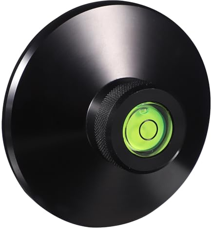 Gadpiparty Stabilisateur de Disque Métallique Équilibré Noir, Pince de Lestage pour Platines Vinyles, Accessoire de Studio Enregistrement pour Tourne-Disque, Améliore la Qualité Sonore