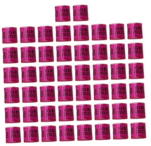 Sharplace 50 bagues pour Pattes de Pigeons et de colombes - Anneaux lisibles - Fournitures avicoles - Outil d'identification pour Poussins et canaris, Rose