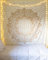 raajsee Indisch Wandteppich Mandala Weißes Gold Boho WandDeko, Aesthetic Room Décor, Wandtuch Mandala, Wandbehang Psychedelic 208X232 CM