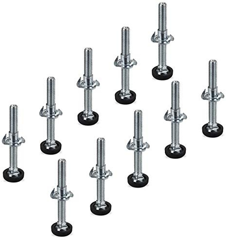 SOTECH 10 x justeringsskruvar M8 x 70 mm med drivmutterlastkapacitet: upp till 300 kg justeringsskruv justeringsbult