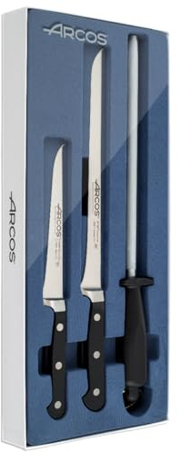 Arcos 827610 Set of 3 Ham Holders, Stainless Steel, Black, Standard