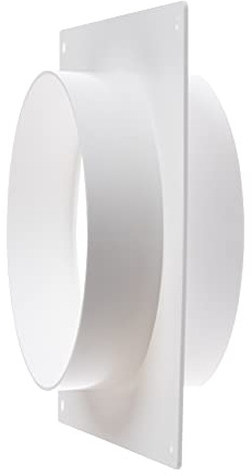 Flangia da parete 125 mm, connettore di polivinilcloruro (PVC), tubo di ventilazione