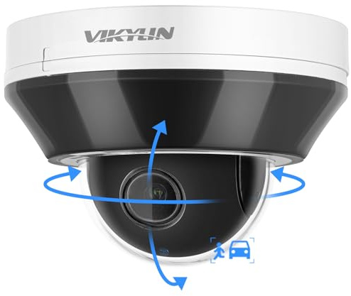VIKYLIN 6MP Mini PTZ Dome PoE IP Camera Outdoor w/Pan Tilt 3X Optical Zoom
