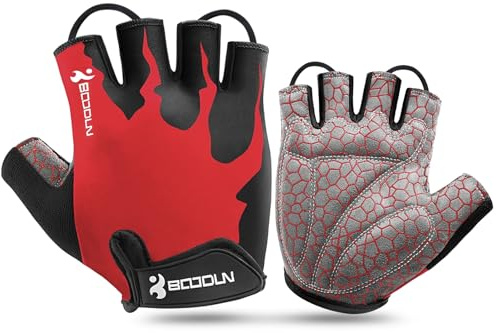 KONVINIT Cykelhandskar MTB-handske för män, halvfingrar, andningsbar, vadderad cykel med halkfritt handtag, unisex, för landsvägscykel, gym, crossfit, tyngdlyftning