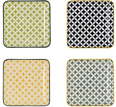Quid Pippa Bandeja Cuadrada Surtida Porcelana 15x15cm