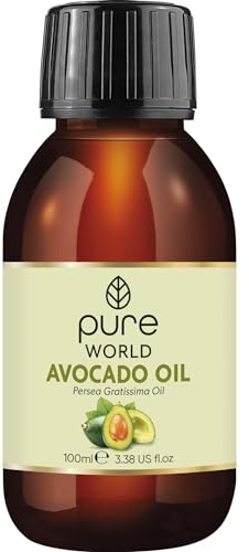 Pure World Natural Avocado Oil 100ml 100% Pure and Natural Cold Pressed Premium Quality Avocado Oil Skin, Edible grade
