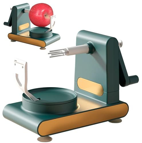 Máquina peladora de frutas múltiples, peladora rotatoria de patatas y máquina peladora para manzana, pera, mango, limón, melocotón, naranja, verde oscuro