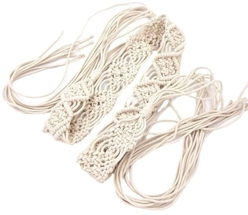 SYSUII Flechtgürtel Damen Boho Stil Kleid Taillengürtel Mit Quaste für Frauen Geflochtene Kette Seil Bauchkette für Rock