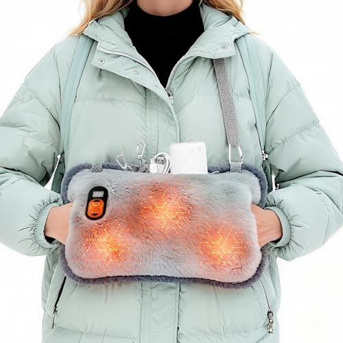 Mineup Calentadores De Manos Recargables, Calentador De Manos con Batería De 10000mAh, Guantes Calentados De Grafeno Portátil, Calentador Eléctrico De Man para Dolores Menstruales