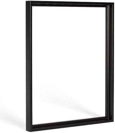 Bildershop-24 Schattenfugenrahmen Lemgo für Keilrahmenbilder und Leinwände 40x80cm Schwarz Matt