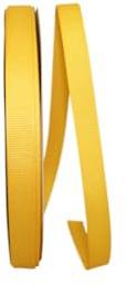 Reliant Ribbon Grosgrain Texture Ribbon, 5/8 Inch X 100 Yards, Yellow Gold
