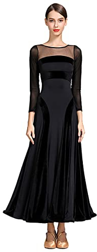kzytamz Vestiti da Ballo Standard Costumi di Danza Lirica da Donna Gonne Lunghe in Tulle Fluenti in Tulle Abito da Ginnastica per Body da Balletto Moderno per Adulti