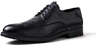 LLOYD Herren Schnürschuhe VALMARY, Männer Businessschuhe,Derby,Normalweit,schnürer,Businessschuhe,Anzugschuhe,Derby,Office, SCHWARZ, 46 EU / 11 UK