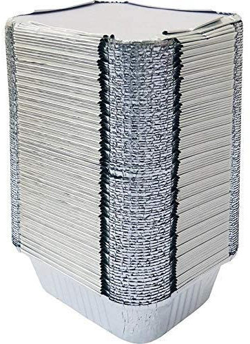 M1SS [200 Pack Aluminum Foil Trays Containers with Paper Lids 250ML Great for Meal Prep Baking Food Storage Takeaway Tin Dishes Storing Baking, Roasting, Freezing Cooking Food Storage Meal Prep Tray