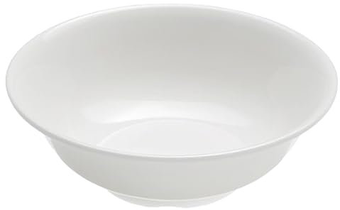 Sicignano | Piatto Fondo in Melamina Resistente Bianco Ø20x6,5 cm | Per Zuppe, Finger Food, Dessert, Aperitivi, Antipasti, Stoviglie Moderne | Lavabile in Lavastoviglie