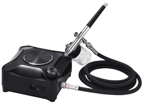 Kit Aerografo con Compressore, Mini Pistola per Pittura Artistica, con Spruzzatore da 0,3 Mm, Pistola per Pittura Artistica di Bellezza, per Tatuaggi, Modellismo, Decorazione di Torte
