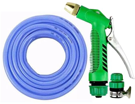 Tubo 'acqua da giardino lungo 10 metri, tubo flessibile resistente, non si attorciglia con spruzzatore, set per lavaggio auto, tubo di irrigazione per prato e giardino per esterni, , cortile