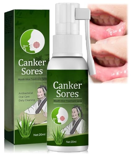 Mouth Ulcer Treatment Spray for Adults, Breath Freshener & Dry Mouth Improvement Spray, Long-Lasting Relief for Canker Sores and Oral Discomfort, Daily Cleaning