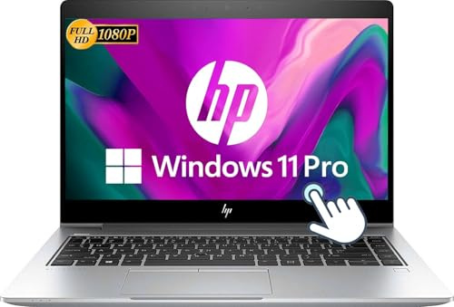 HP EliteBook 840 G6 Touchscreen Business Laptop, 14 Zoll FHD (1920x1080), Intel Core i5-8365U, 16 GB RAM, 256GB SSD, US QWERTY Keyboard, Windows 11 Pro (Generalüberholt)