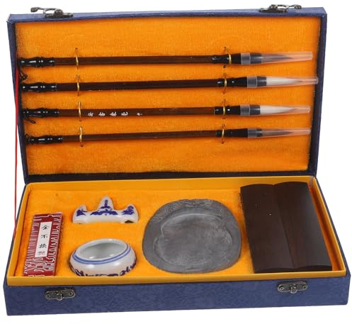 CALLARON Set 1 Pennello per Calligrafia Professionale in Legno Leggero e Portatile, Kit per Pratica di Calligrafia e Pittura Design Semplice e Funzionale