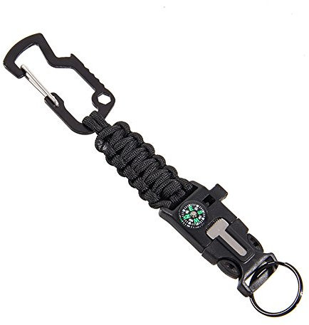 MansWill Kits de Survie en Plein Air, 7-Core Paracord Porte-clés Équipement de Sport