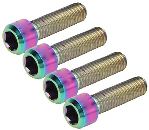 4st Cykelokbult, M6 X 20mm Titanium Alloy Mountain Bike Skivbromsok Fast Skruv Vevsatsskruv
