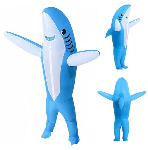 Generic Adult Shark Costume - Funny Dress Party Costume for Adults (Blue)