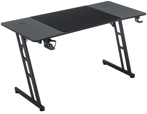 SUBTLETY 120X60cm Scrivania Gaming Autoportante Scrivanie Arredo Studio con Portabicchieri e Jack per Cuffie Tavolo da Gioco Postazioni di Lavoro per Computer (senza LED)