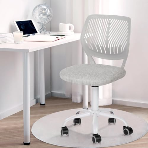 FurnitureR Chaise de Bureau pivotante à Hauteur réglable avec Petit Trou pour Chambre d'enfant ou Salle d'étude, Gris Molandi
