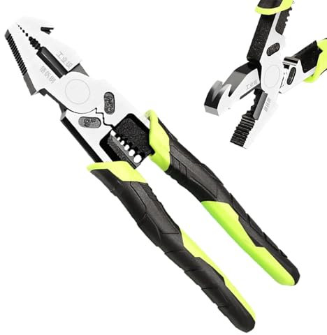 Mbiyhgta Pelacables para electricista, herramienta de pinza de alambre multifunción | Herramienta de pelado de cables eléctrica de 9 pulgadas,Herramienta de pelado de cables portátil, pelacables de