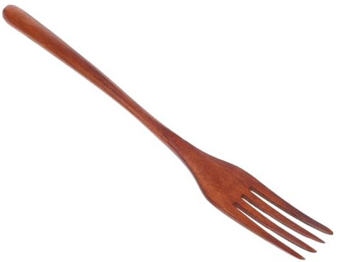 Angoily Tenedor de madera con mango largo utensilios de cocina ergonómicos de madera tenedor agitador para ensalada cocina hogar hotel restaurante 8,86 x 0,98 x 0,39 pulgadas